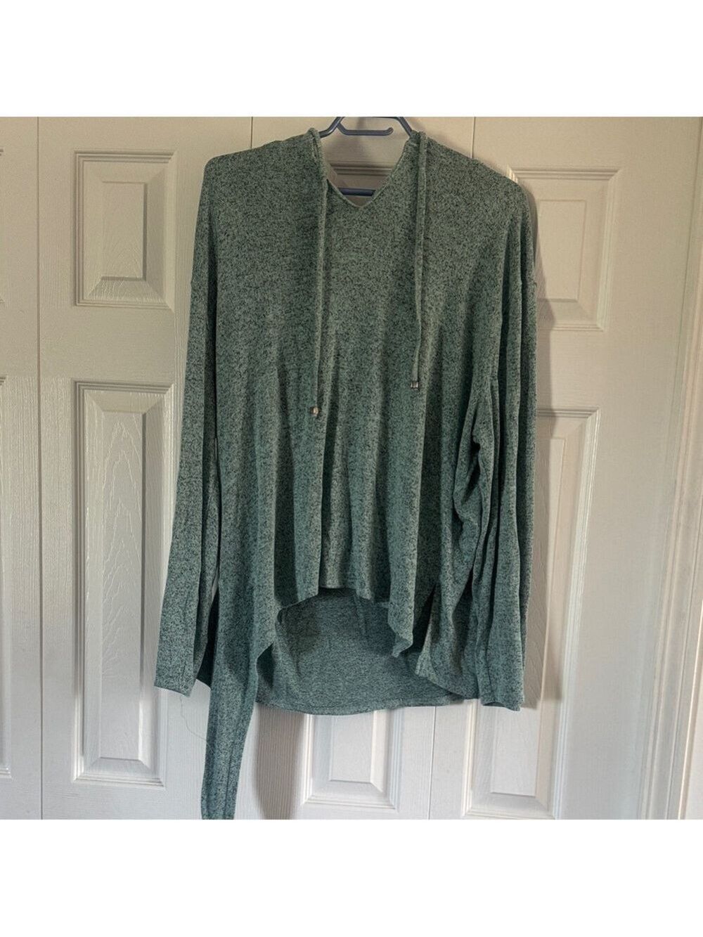 Elegant Teal Cowl Neck Sweater